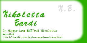 nikoletta bardi business card